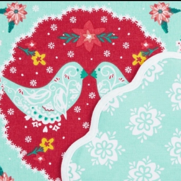 New Pioneer Woman Mazie Bird Holiday Place Mats Set of 4 - Picture 3 of 6